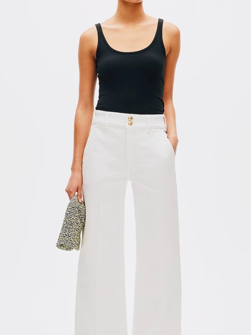 J.Crew Denim Trouser High Rise Wide Leg Jeans White 26P NWT